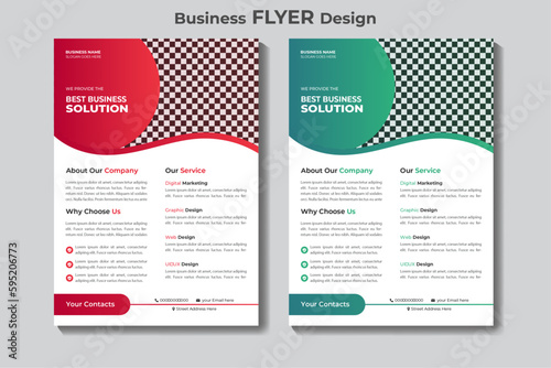 Real estate business flyer design template or creative brochure design