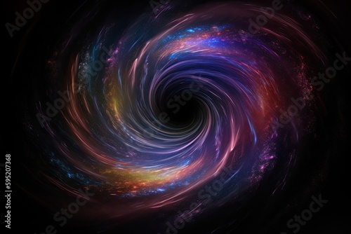 Spiral galaxy background. Generative AI.