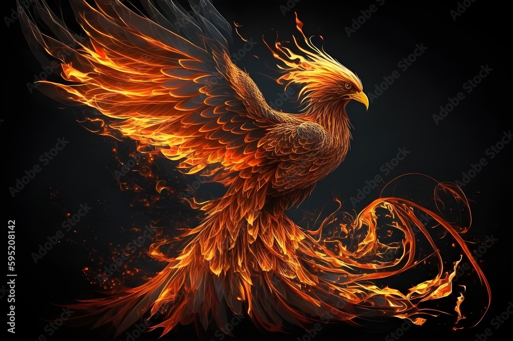 Obraz premium phoenix fire bird