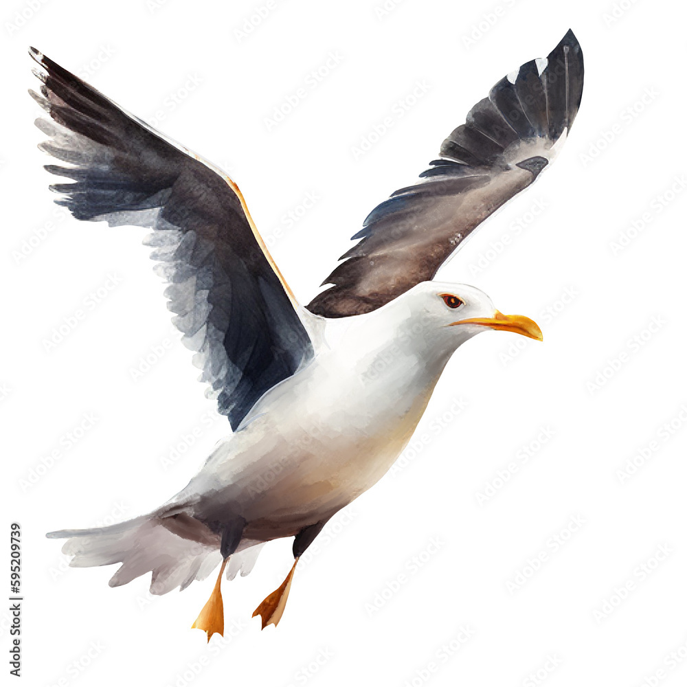 Fototapeta premium seagull isolated on white