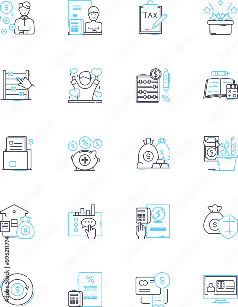 Agile Method linear icons set. Iterative, Scrum, Collaboration, Incremental, Adaptive, Sprint, User-centric line vector and concept signs. Empirical,Flexibility,Lean outline illustrations