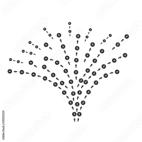 Spend lavishly icon or symbol for your design.