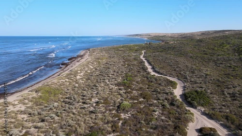 Sand tracks leading to coronation beach car park 