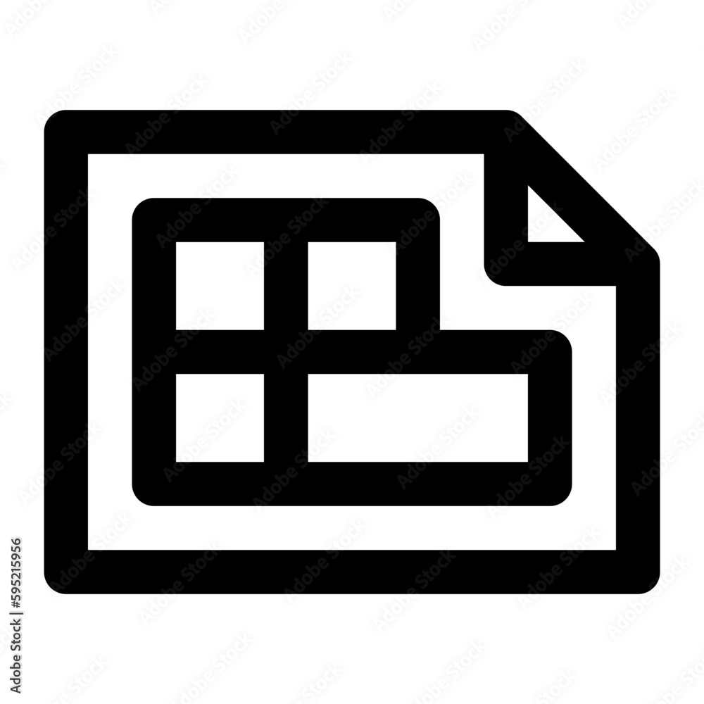 Blueprint in outline icon. Real estate, construction plan, paper, sketching Blueprint in outline icon. Real estate, construction plan, paper, sketching