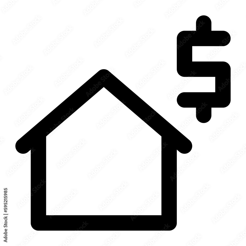 House sale in outline icon. Real estate, property, price, offer, business House sale in outline icon. Real estate, property, price, offer, business