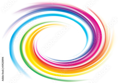 Vector backdrop of spiral rainbow spectrum