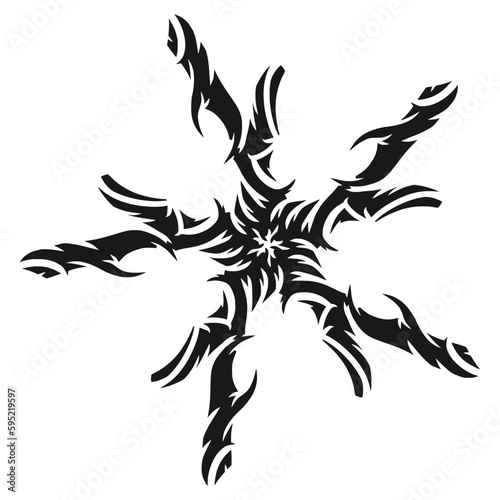 Beautiful mandala tribal tattoo vector