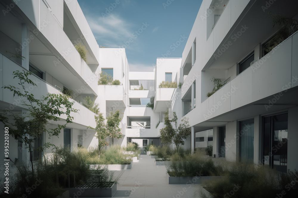 Obraz premium White mediterranian modern country house
