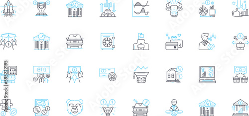 Exchange linear icons set. Swap, Barter, Trade, Conversion, Switch, Interchange, Transfer line vector and concept signs. Replace,Reciprocate,Alternation outline illustrations