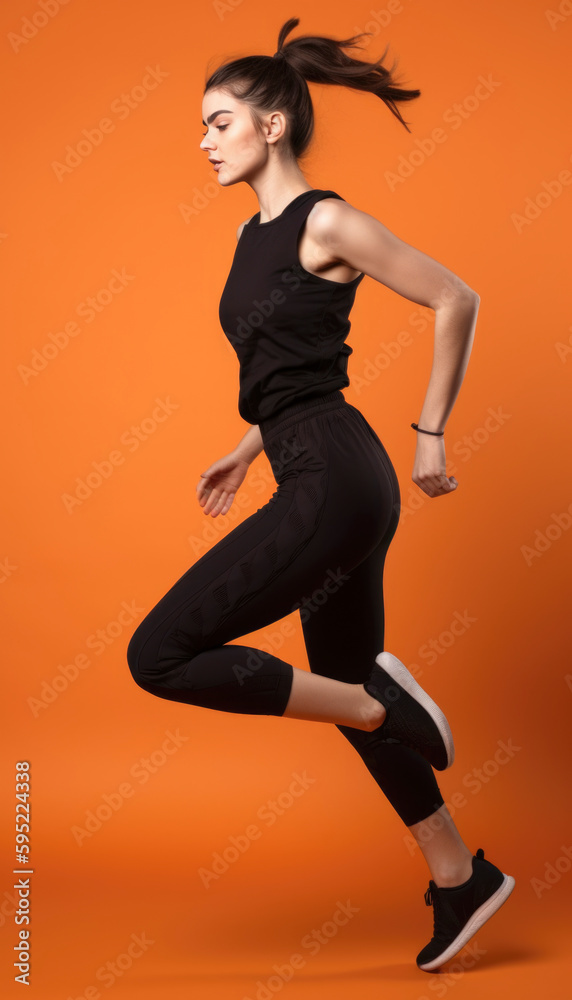 Beautiful girl working out and doing excercises to stay fit and healthy. Fitness concept. Generative AI illustrations Beautiful girl working out and doing excercises to stay fit and healthy. Fitness concept. Generative AI illustrations