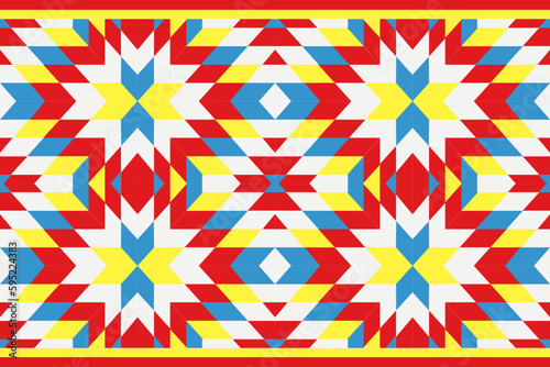 Seamless image, Navajo, geometric pattern. Native American Southwestern Prints The concept was derived from the Navajo rungs, ethnic pattern wallpaper, fabrics, covers, textiles, rugs, and blankets.