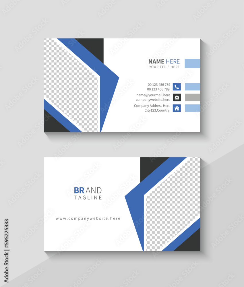Clean professional business card template design Clean professional business card template design