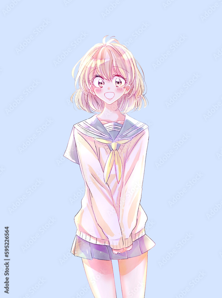 セーラー服の女子学生 セーラー服の女子学生