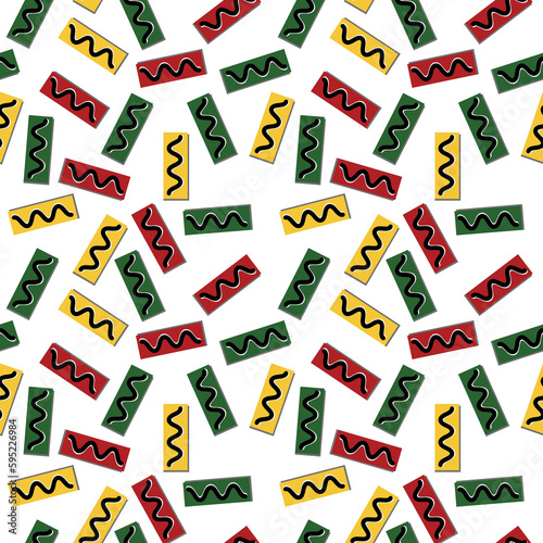 Reggae theme seamless pattern