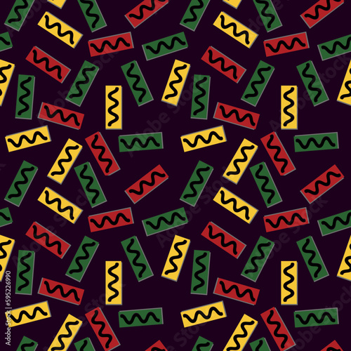 Reggae theme seamless pattern
