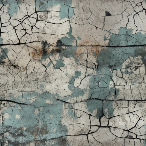 generative ai, generative ki, Grunge seamless pattern with cracks stains and scuffs 