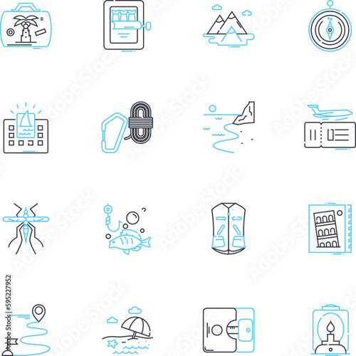 Cooking classes linear icons set. Culinary, Gourmet, Cuisine, Recipe, Ingredients, Instruction, Kitchen line vector and concept signs. Technique,Meal,Plate outline illustrations