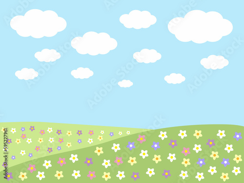 spring flower field image background