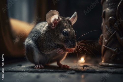 A desperate mouse begging or imploring. Generative AI