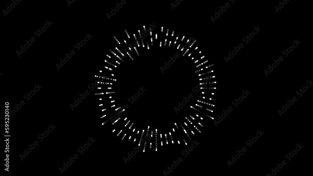 Circular interface hud design, music equalizer, infographic elements like sound waves or audio frequency on lines. Technology and science, analysis theme. Available in 4K video processing footage. Circular interface hud design, music equalizer, infographic elements like sound waves or audio frequency on lines. Technology and science, analysis theme. Available in 4K video processing footage.