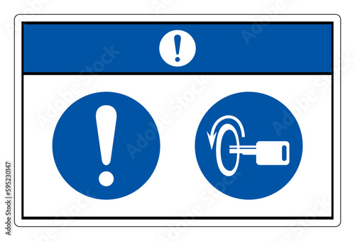Notice Switch Off Engine Symbol Sign, Vector Illustration, Isolate On White Background Label .EPS10