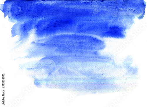 Abstract colorful Blue watercolor for background, Clipping path