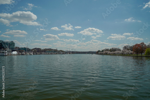 cruise on potomac river washignton dc on riverboat water taxi photo