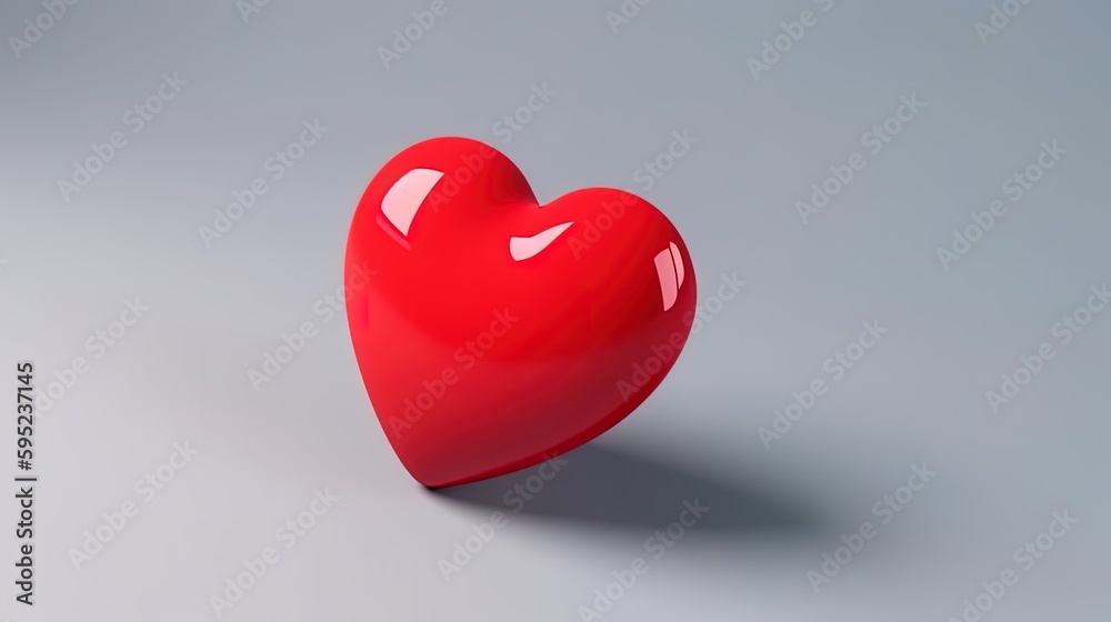 Symbol of Love and Valentine's Red heart shape isolated on white background. Symbol of Love and Valentine's Red heart shape isolated on white background.