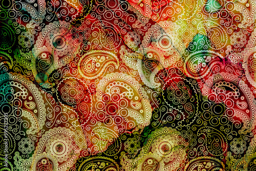 red and yellow background