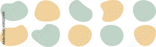 Set of cute abstract shapes.Vector loose frame.