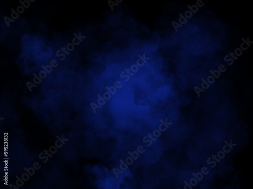 Blue clouds on dark background. Illustration drawn from tablet use for graphic background in abstract concept.
