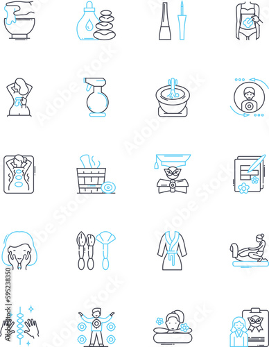 Slika na platnu Ethereal linear icons set