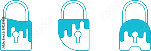 locks for security and closing doors, lock logo, keyhole vector Illustrations, layered logos with the possibility of internal filling
