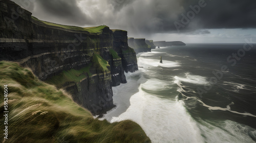 Beautiful Stormy Cliff