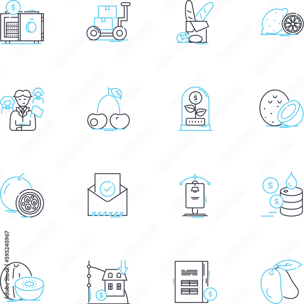 Commerce centers linear icons set. Logistics, Warehouse, Distribution, Fulfillment, Shipping, Retail, Inventory line vector and concept signs. Supply chain,Storage,E-commerce outline illustrations Commerce centers linear icons set. Logistics, Warehouse, Distribution, Fulfillment, Shipping, Retail, Inventory line vector and concept signs. Supply chain,Storage,E-commerce outline illustrations