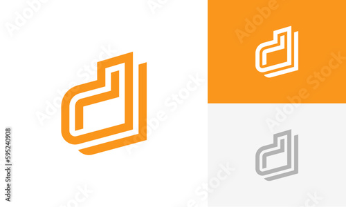 Initials D logo design. Initial letter logo design vector
