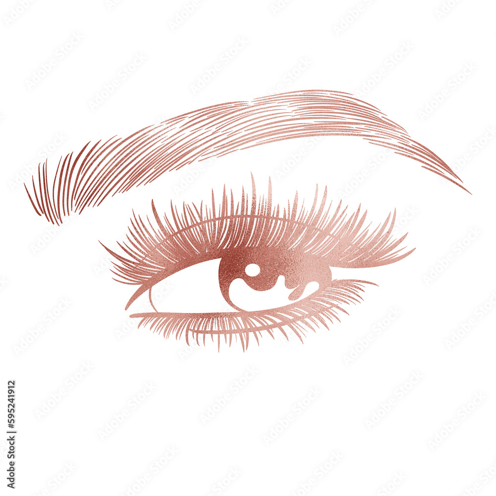Pink Woman Eye Lash Brow