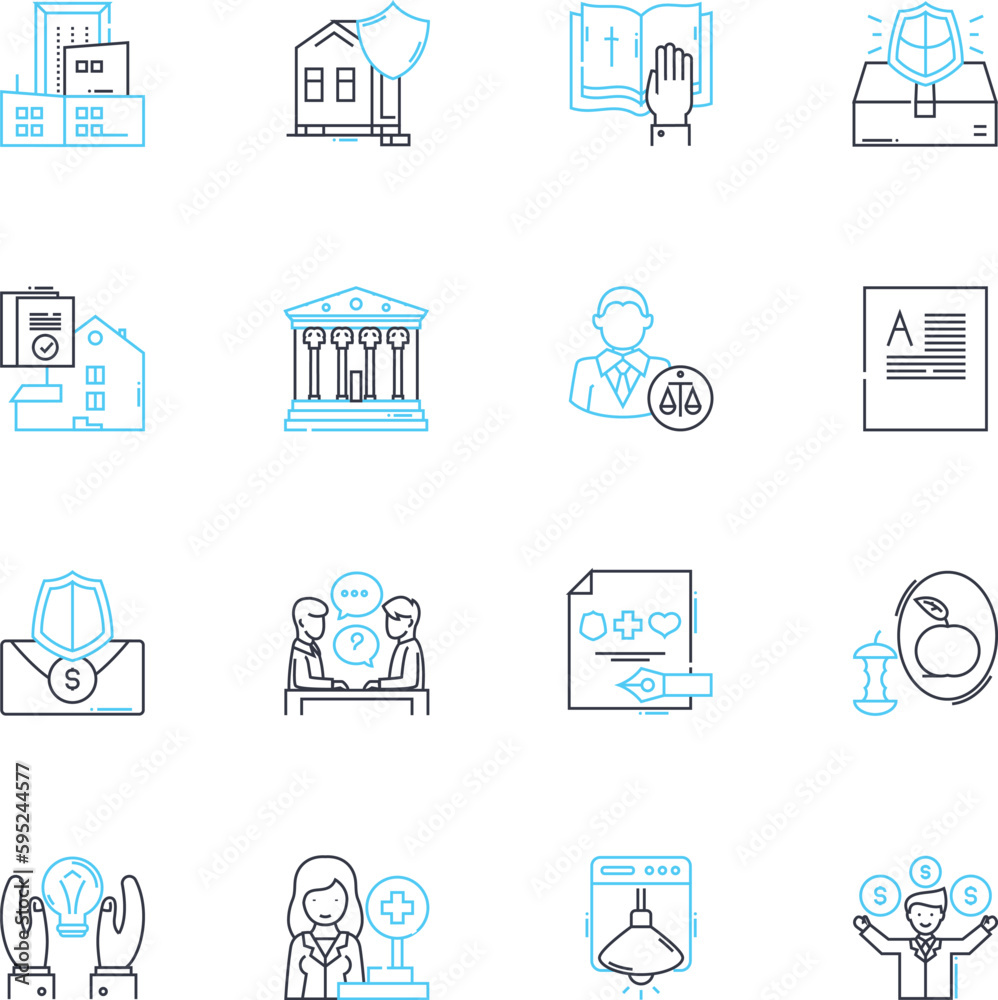 Coverage linear icons set. Protection, Security, Insurance, Shield, Safety, Plan, Guarantee line vector and concept signs. Policy,Assurance,Support outline illustrations Coverage linear icons set. Protection, Security, Insurance, Shield, Safety, Plan, Guarantee line vector and concept signs. Policy,Assurance,Support outline illustrations