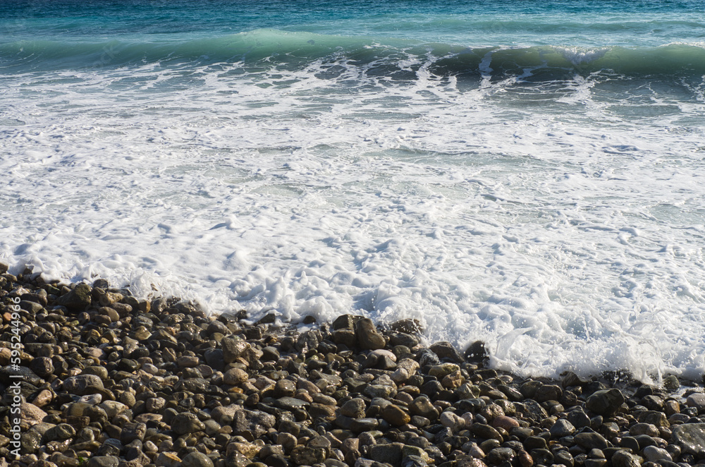 Waves in the Mediterranean, Menton, France Waves in the Mediterranean, Menton, France