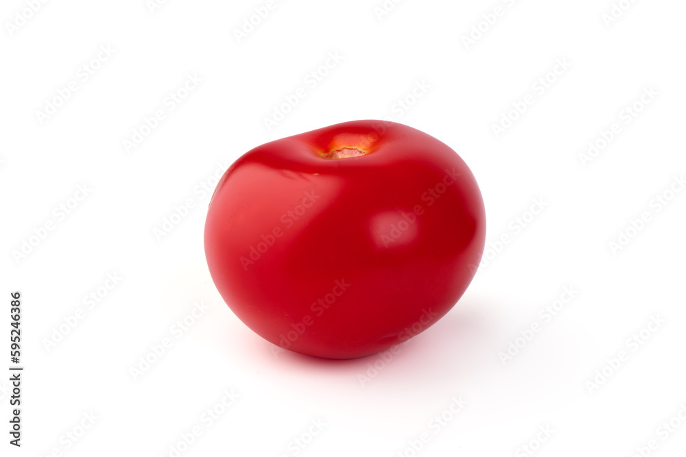 Fresh tomato, close-up, isolated on white background. Fresh tomato, close-up, isolated on white background.