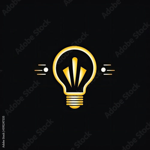 Lighbulb logo templete, icon illustration created using generative AI tools
