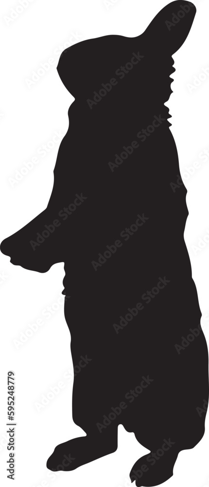 rabbit silhouette vector image art rabbit silhouette vector image art