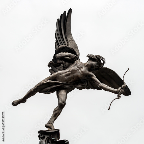 The statue of Anteros on the Shaftesbury Memorial Fountain (