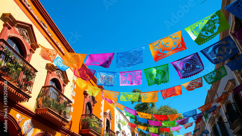 Traditional Mexican decorations in celebration of Cinco de Mayo. © Melipo-Art