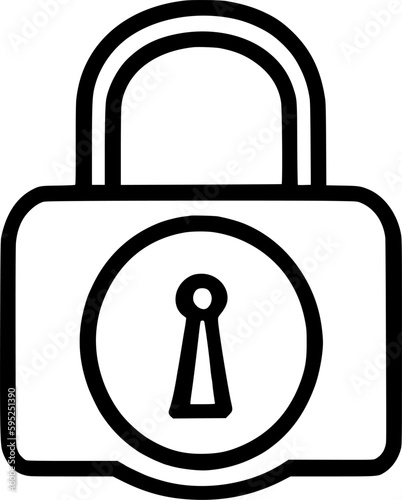 padlock icon vector symbol design illustration photo