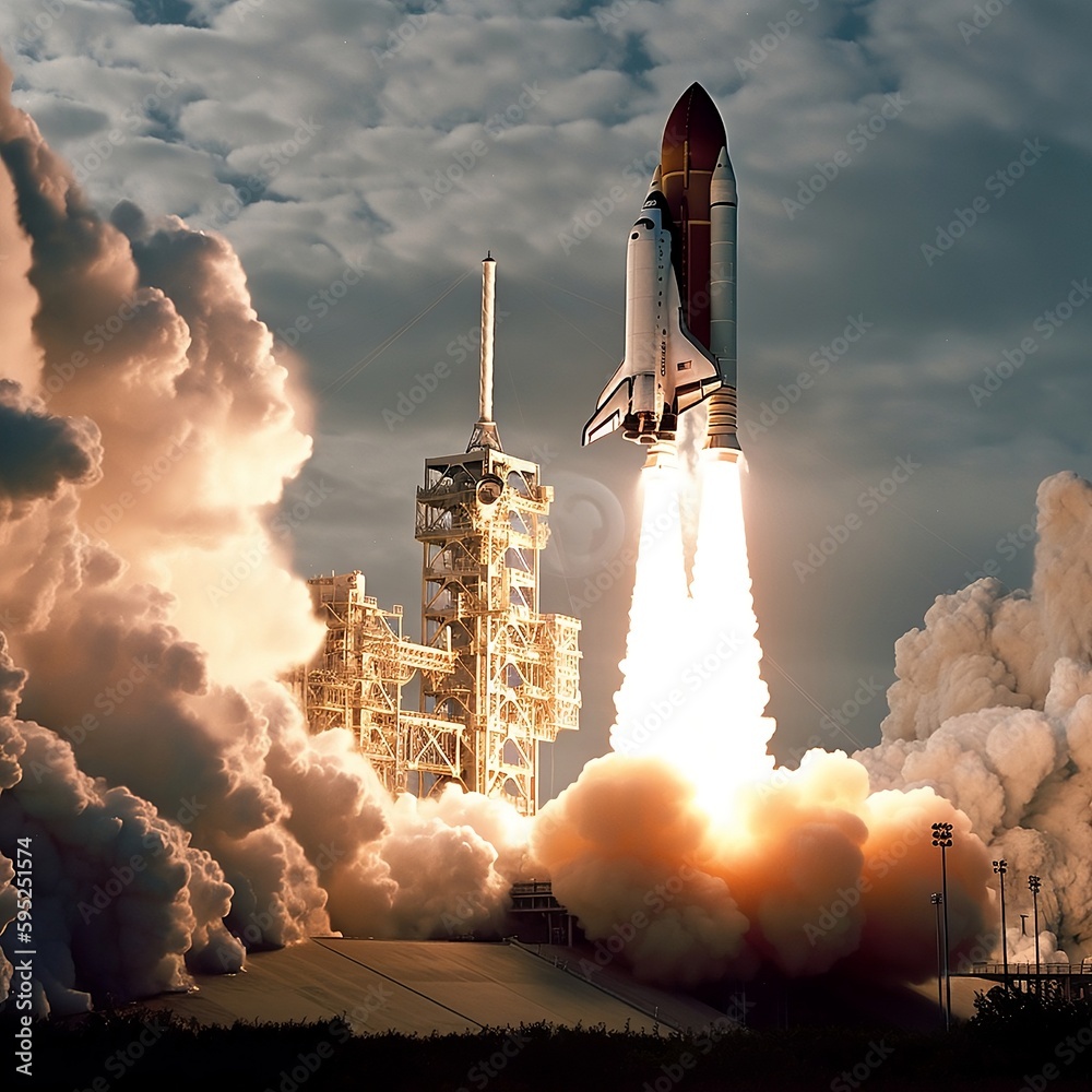 Experience the awesome power of Space Shuttle Atlantis as it lifts off!