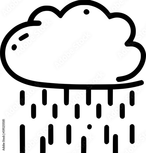 rain cloud, raining icon vector symbol design illustration