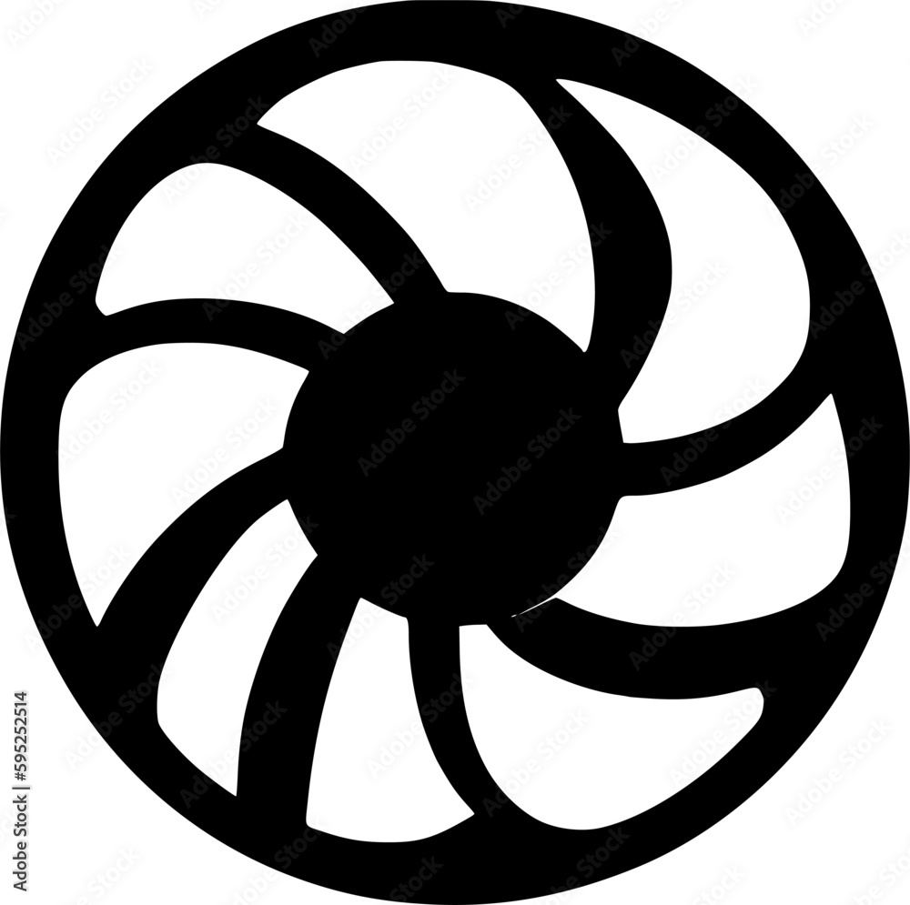 Fotografie cooling fan icon vector symbol design illustration