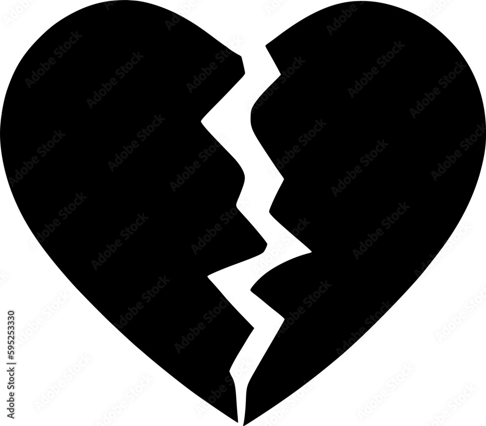 heart Broken icon vector symbol design illustration heart Broken icon vector symbol design illustration