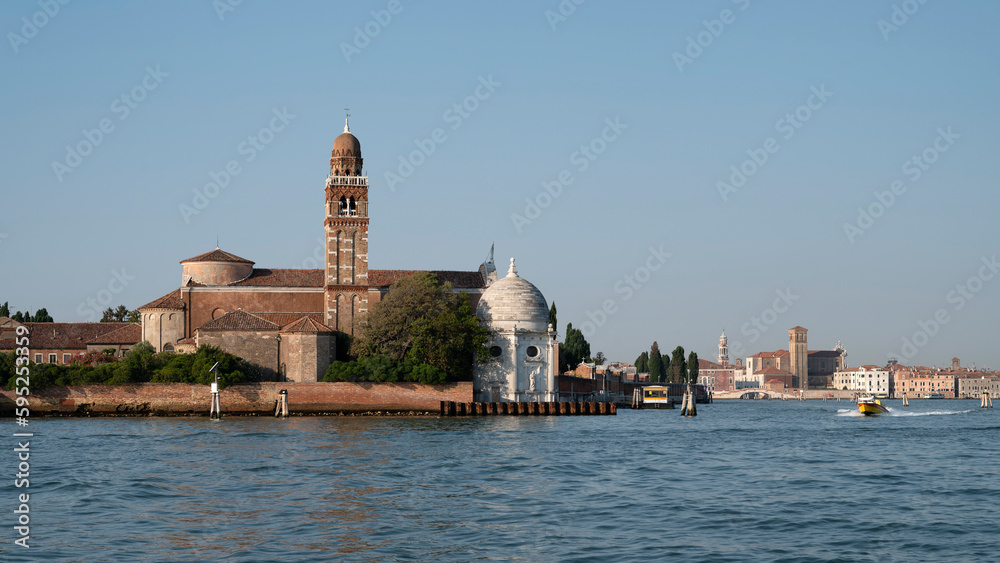 Skyline of Venice from water bus, Venice, Italy Skyline of Venice from water bus, Venice, Italy